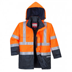 Portwest Bizflame Rain Hi-Vis Multi-Protection kabát Narancs/Kék XL