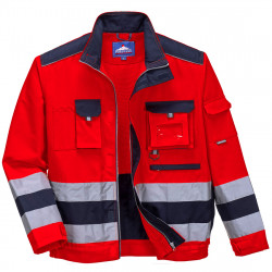Portwest Lille Hi-Vis kabát Piros/Kék S