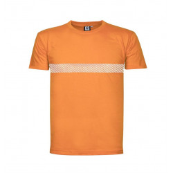 Narancssárga 100% pamut póló L fényvisszaverő csíkkal